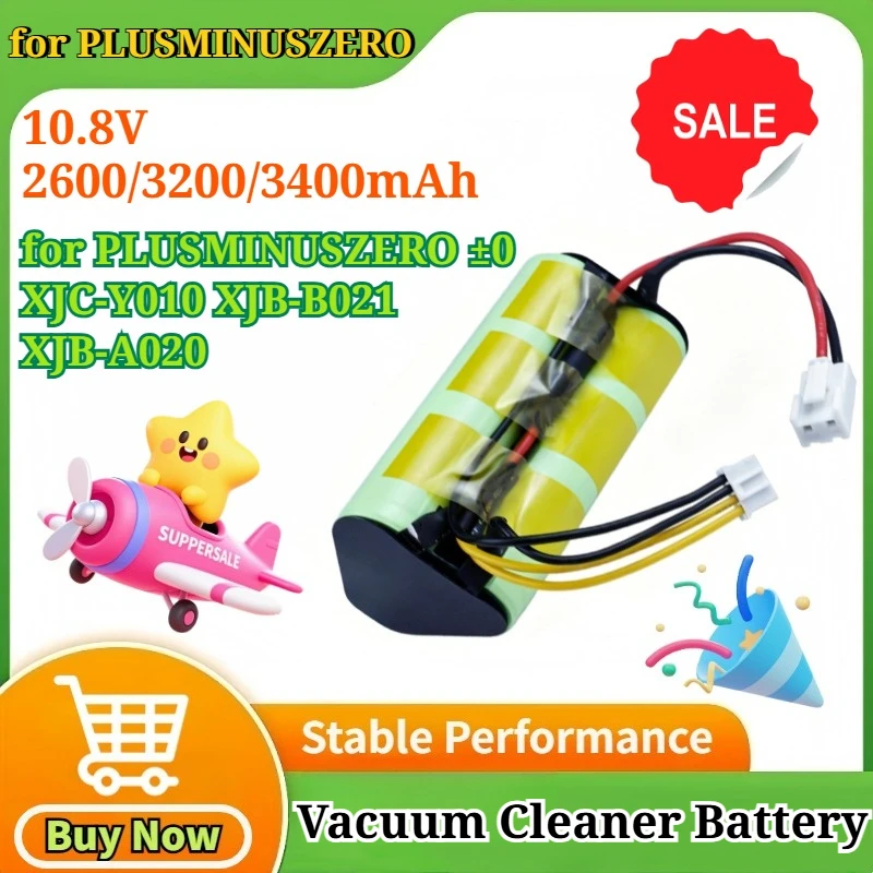 

Новый литий-ионный аккумулятор 10.8V 2.6/3.2/3.4mAh для робота-пылесоса PLUSMINUSZERO ±0 XJC-Y010 XJB-B021 XJB-A020 + отвертка