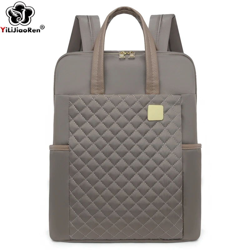 

Повседневный клетчатый рюкзак, женский водонепроницаемый нейлоновый рюкзак, пригородная сумка для ноутбука, легкая студенческая школьная сумка, большой дорожный рюкзак