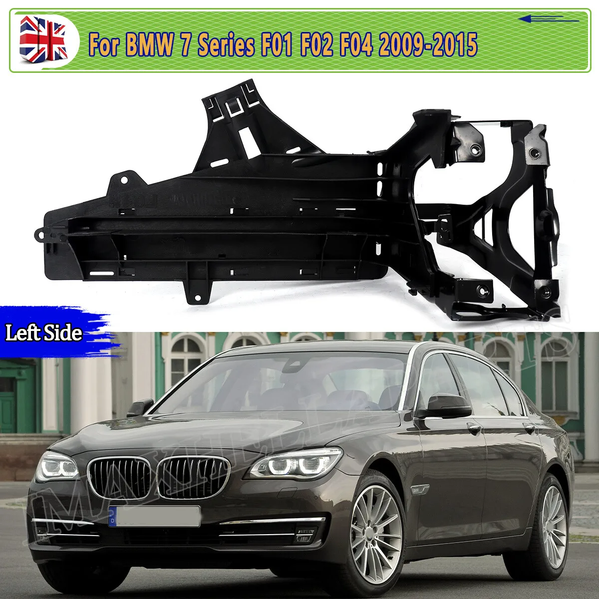 

Опора переднего фары для BMW 7 серии F01 F02 F04 730d 740i 750i 740d 2009-2015, держатель кронштейна фары слева 51647184159