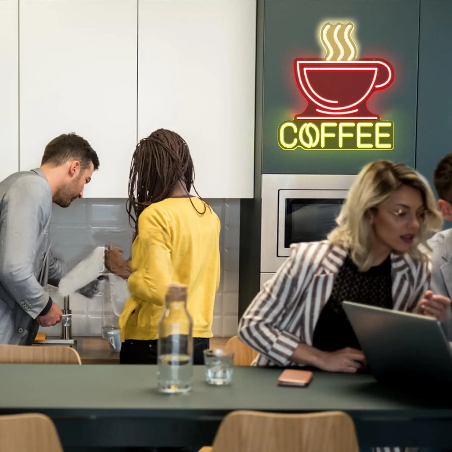 Coffee Neon Sign USB Powered LED Light for Bar Restaurant Store Dessert Shop Party Window Aesthetic Decoration Art Wall Light