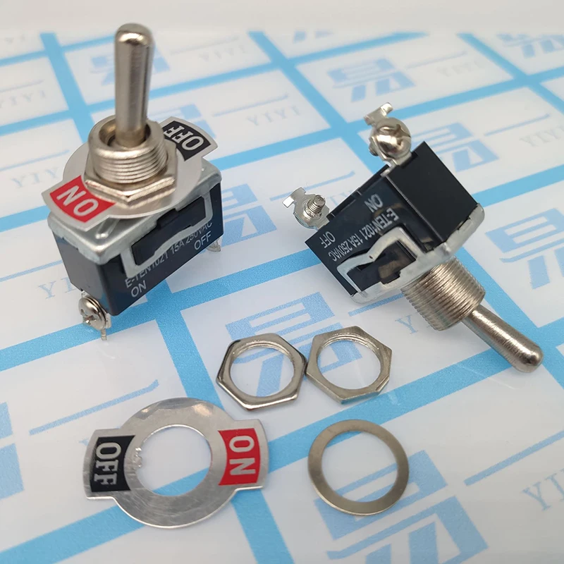 

E-TEN1021 Auto Toggle Switch Boat Marine Heavy Duty Toggle Flick Switch W/ Waterproof Cover ON/OFF Car Dash Metal SPST Terminal