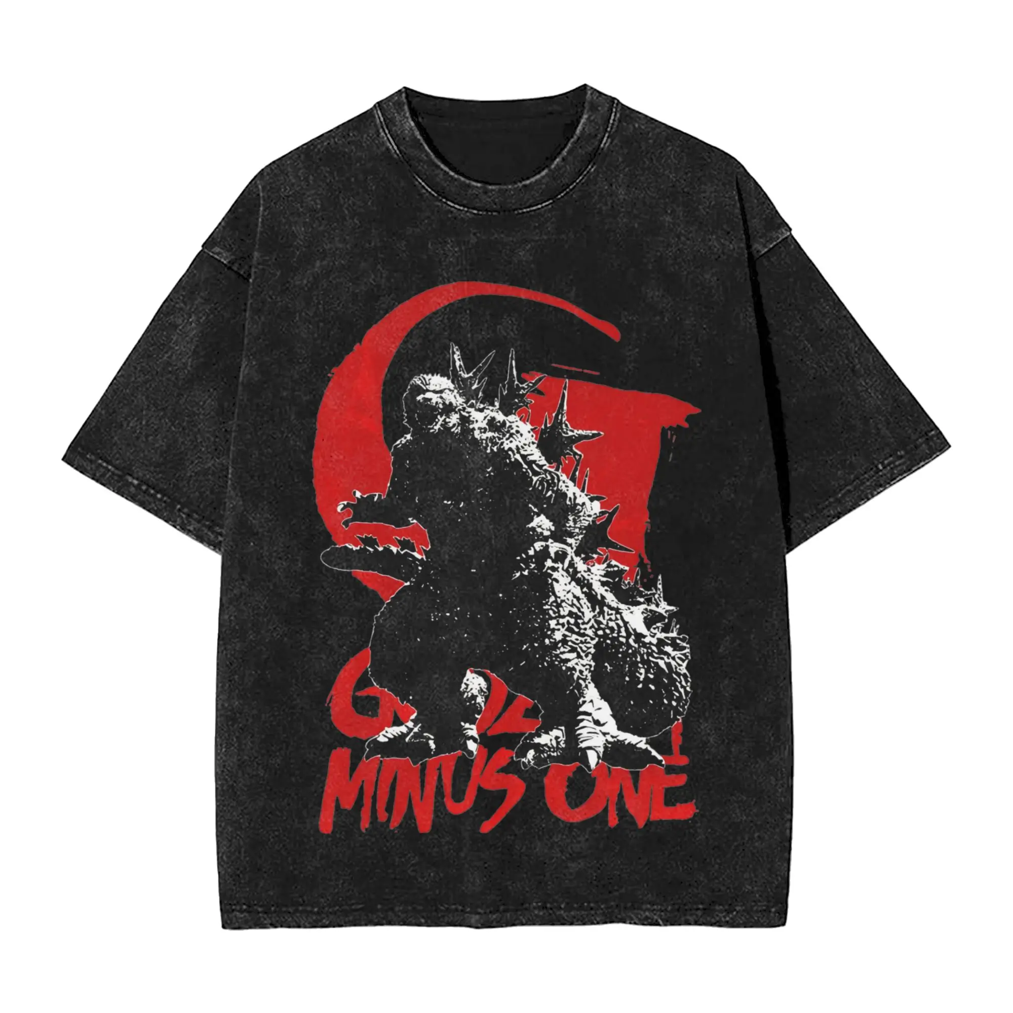 Casual One Vintage King Of Monsters Vintage Washed T-Shirt Unisex 100%Cotton Short Sleeve Godzillaed Crewneck Summer Tops