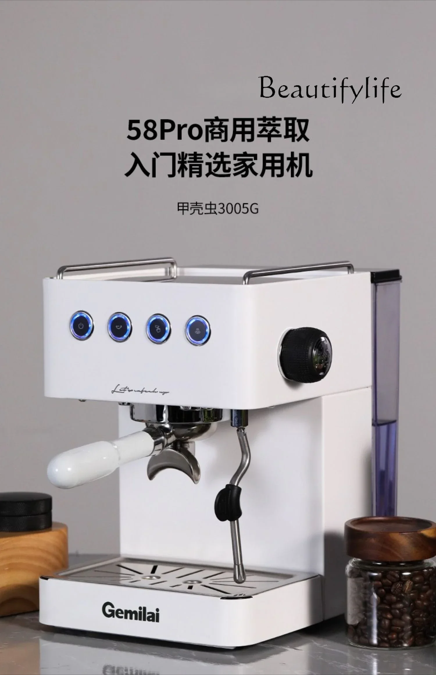 Home Coffee Machine Semi-Automatic Office Small Espresso Steam Milk Foam