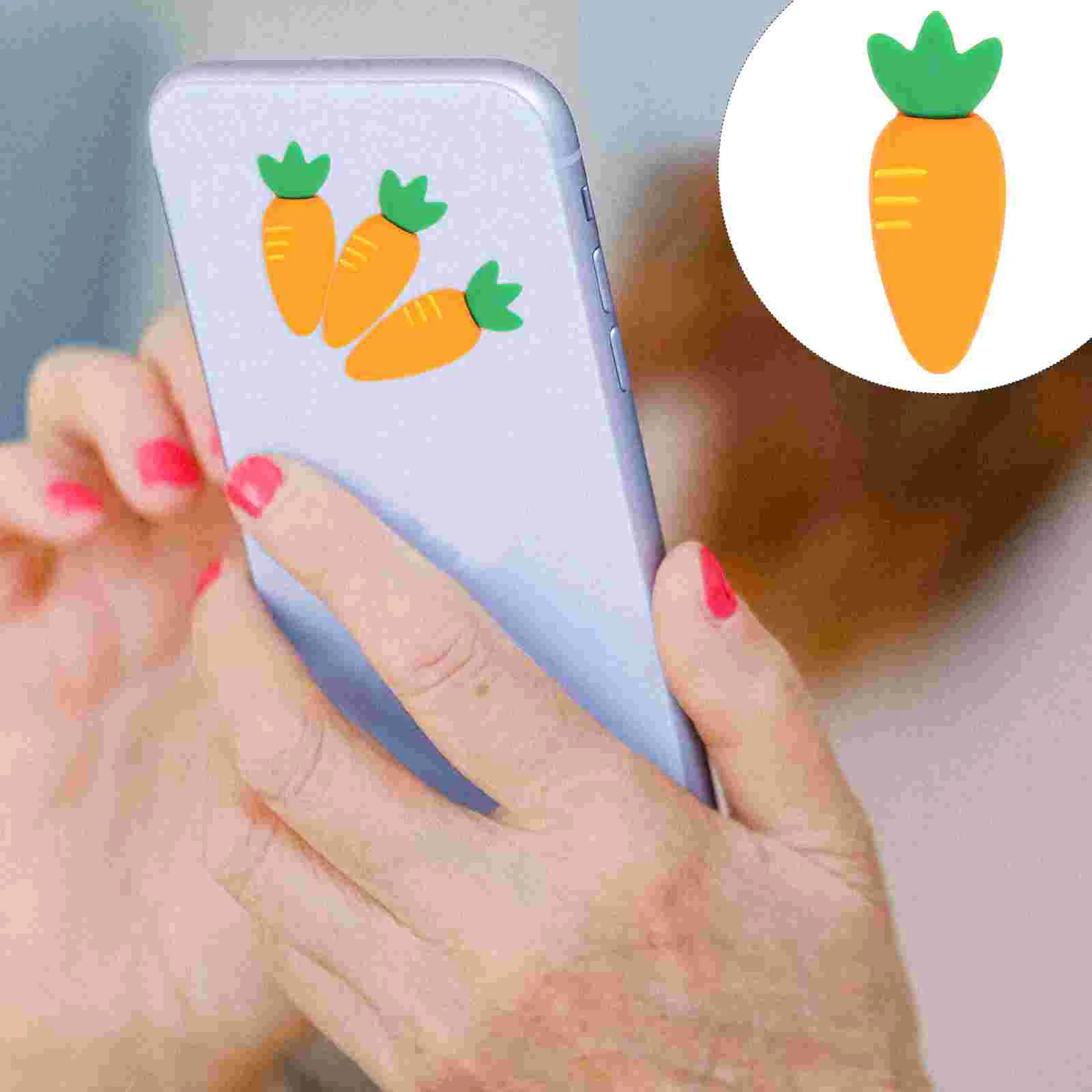 

50 Pcs Carrot Accessories Delicate Phone Shell Decor Shaped Resin Cases Decorations DIY Craft Locket