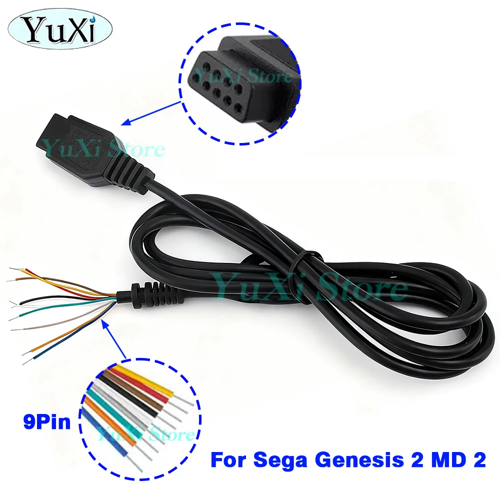 Câble d'extension 9 broches pour Sega Genesis 2 MD 2, câble de commande pour Mega Drive 2, manette de jeu, fil d'extension 9P 1,5M