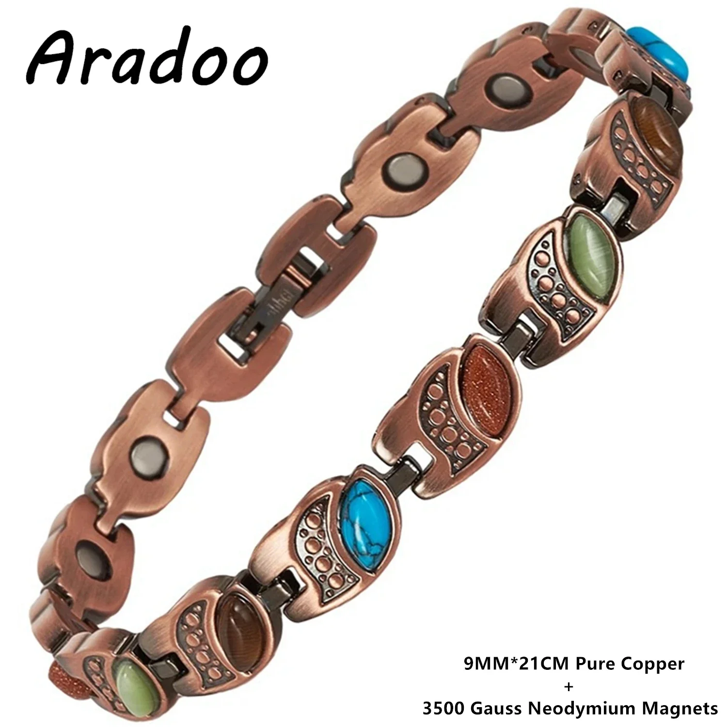 ARADOO Copper Magnetic Bracelet Women 7