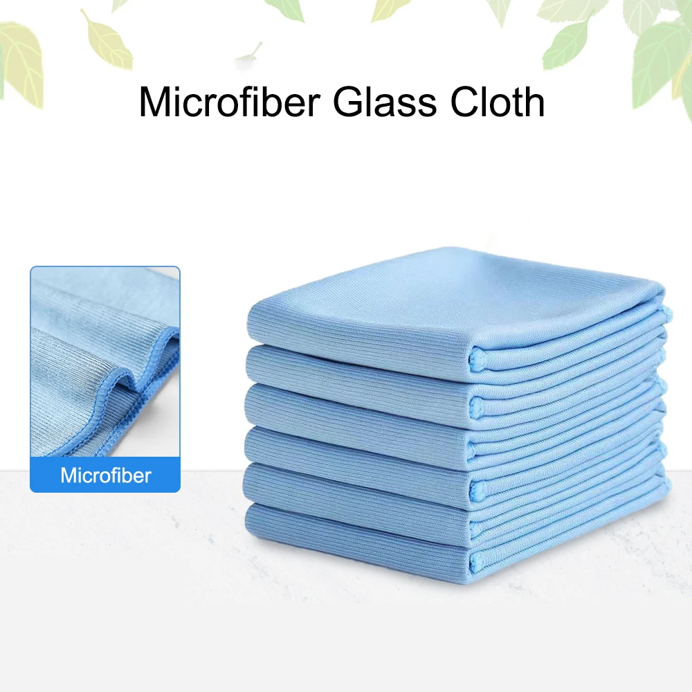 

6 упаковок салфеток для чистки стекол из микрофибры, 30 см, безворсовые, быстро очищающие оконные очки, лобовое стекло, зеркала, нержавеющая сталь