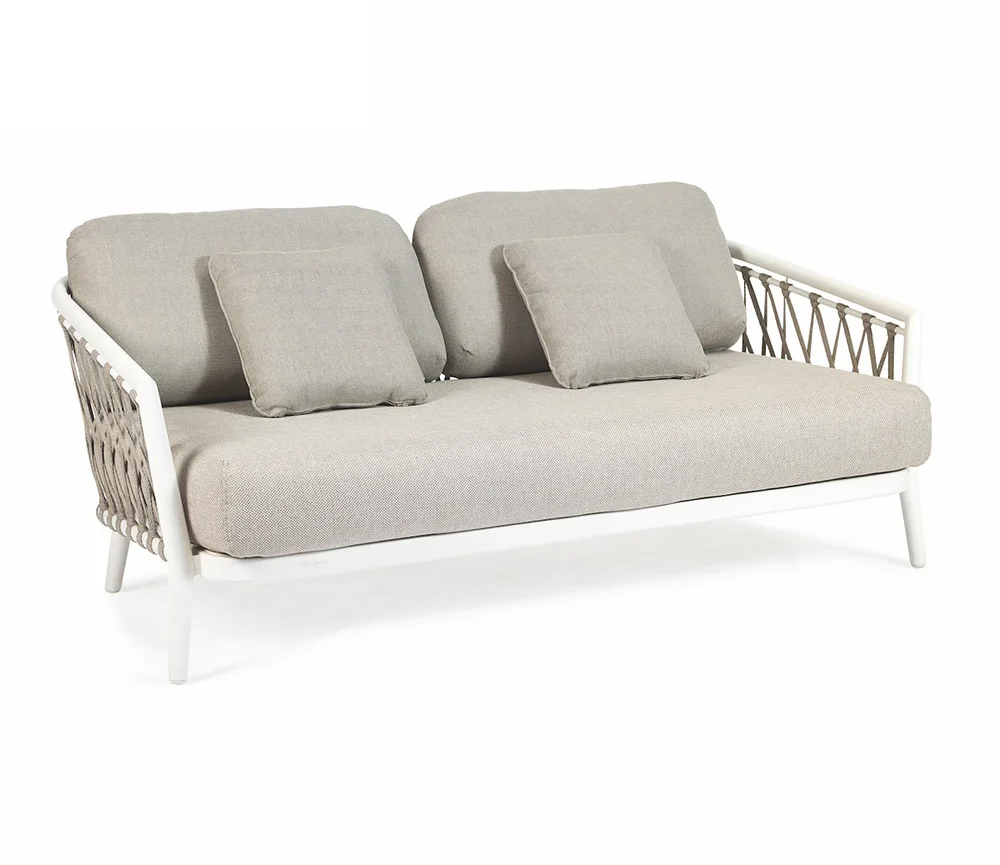 High Quality  simple style Patio Sofa Sectional Aluminum rope weaving Garden Furniture Sofa Set Leisure Lounge Outdoor Furniture