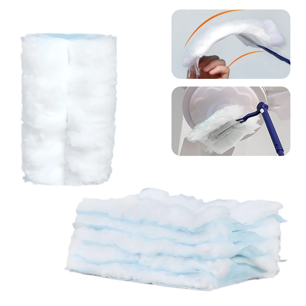 Disposable Duster Long/Short Handle Fluffy Dusters Disposable Duster Refills Extendable Feather Duster for Blinds Ceiling Fans