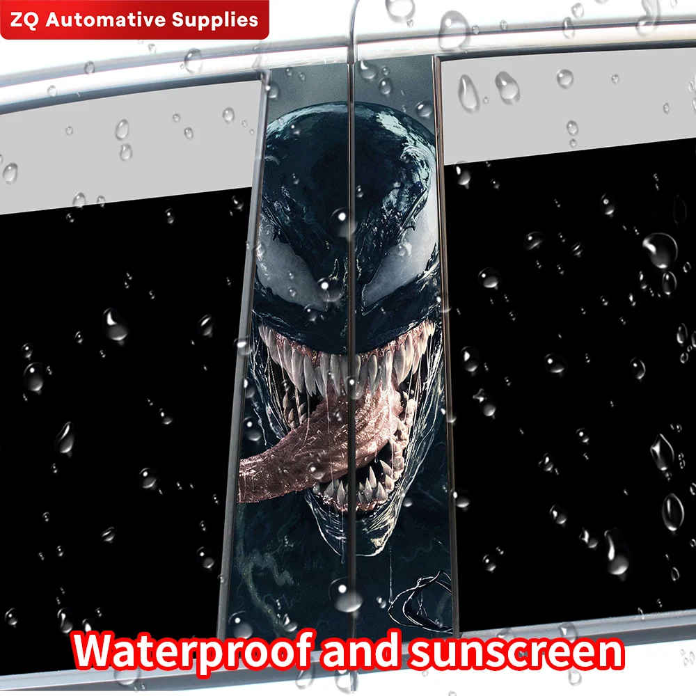 Venom Car Graffiti Stickers Auto B Pillar Waterproof Cool Decoration Cover Scratches Sunscreen Car Doors Pillar Vinyl Decals