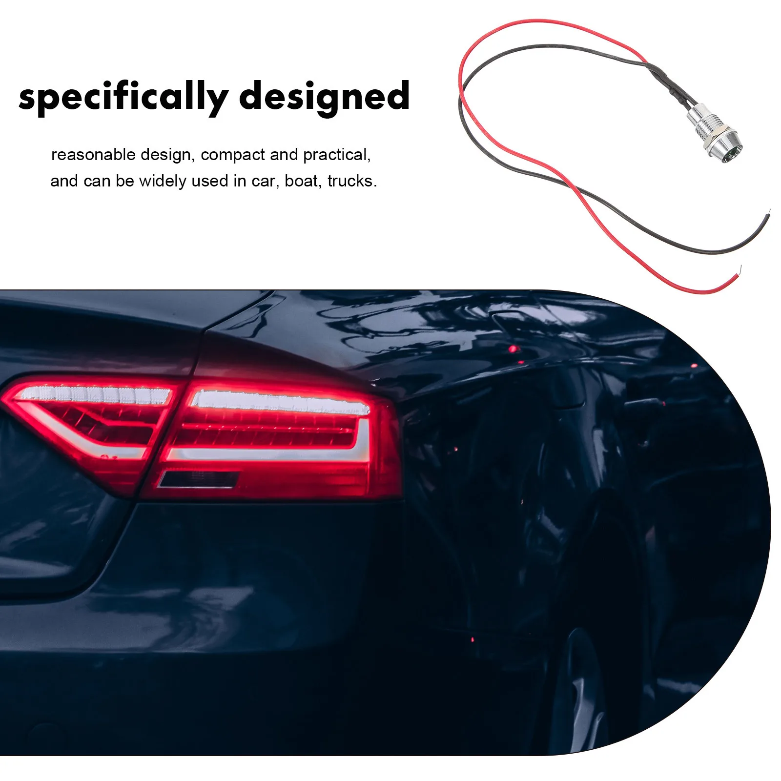 

Энергосберегающий светодиодный индикаторный провод для автомобиля, лодки, грузовика, простая установка, яркий сигнал, прочный, водонепроницаемый, длительный срок службы