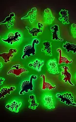 12/31pcs Luminous Dinosaur Shoe Charms For Clogs Sandals Slippers Shoe Accessories Party Favor Gift Idea