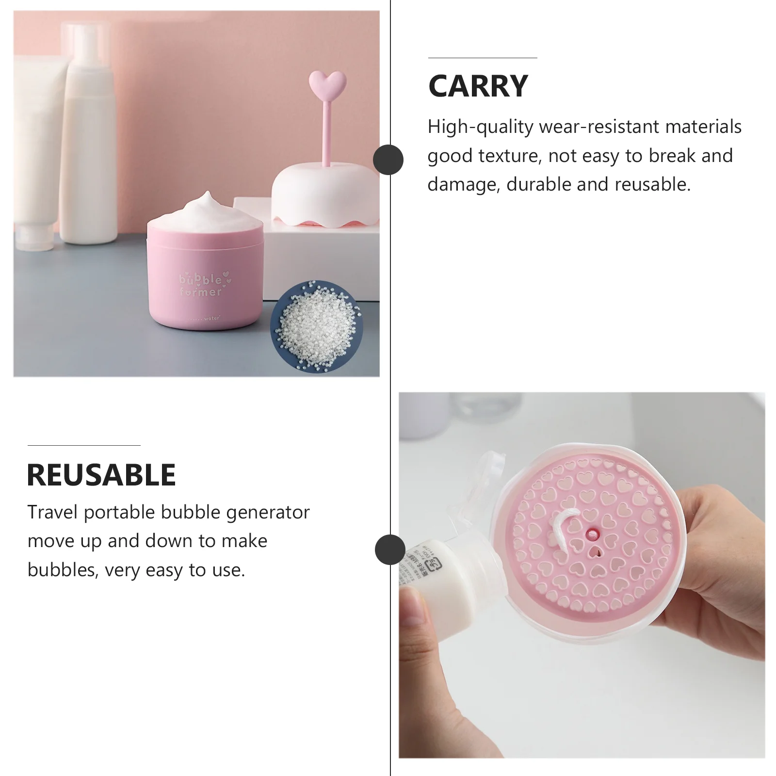 Cleansing Milk Bubble Former Bubbler Machine Facial Cleaning Device Travel Foam Cleaner Stacking Cups