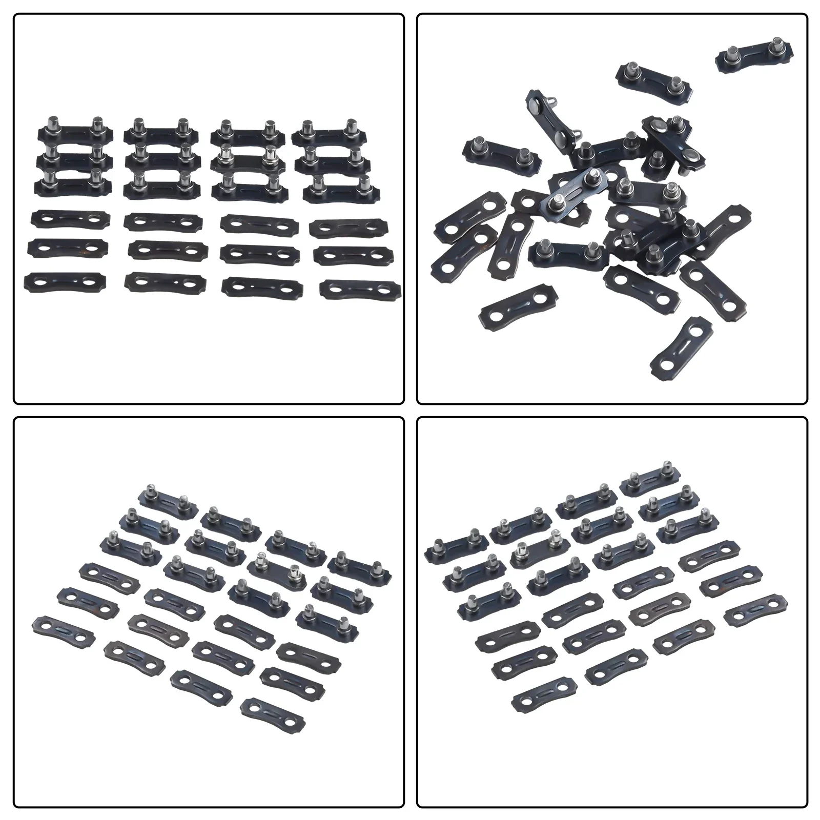 Chainsaw Chain Repair Kits, 12 Sets, Reliable Replacement For Your Old Chains, 3/8 LP 050 Inch Links Tie Straps