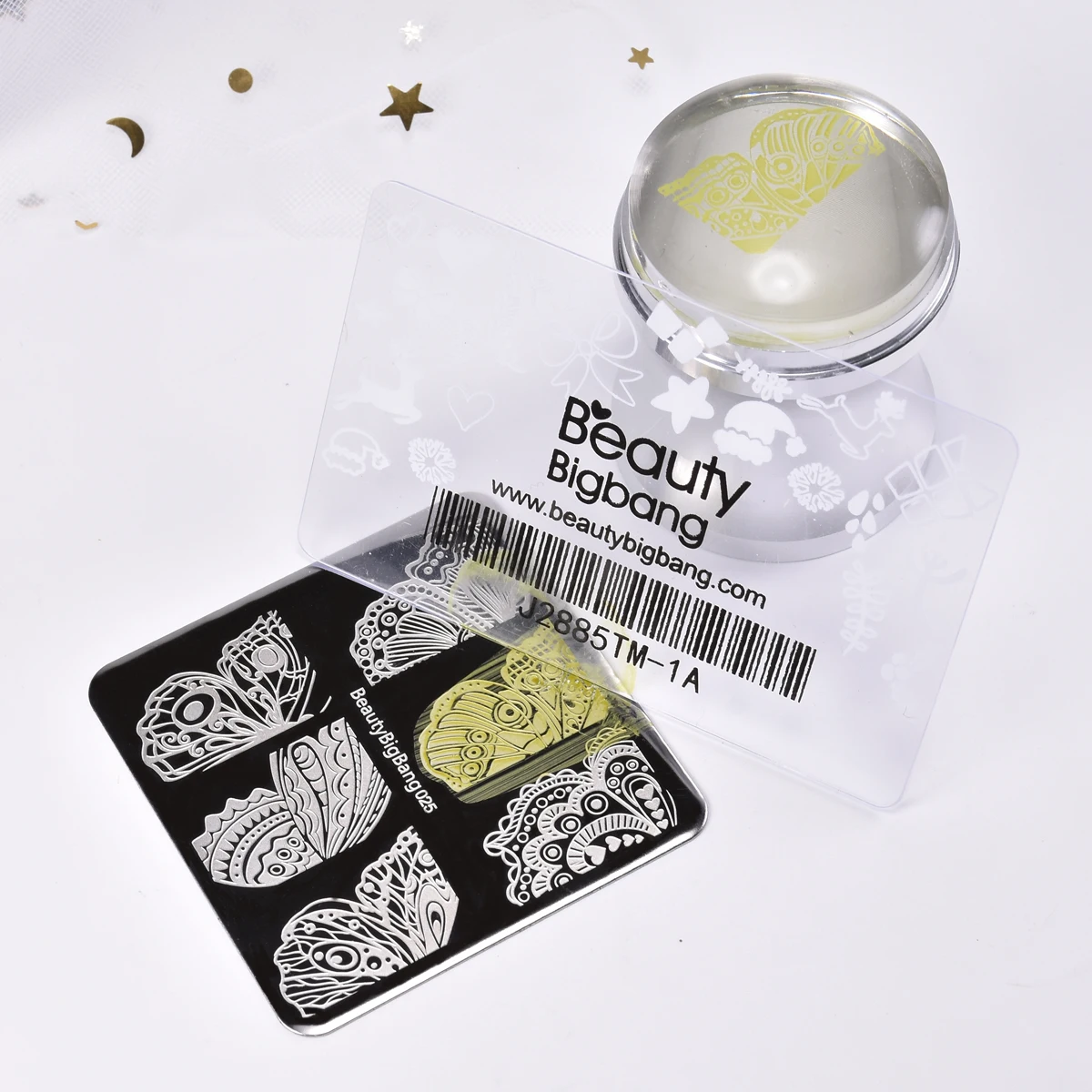 5Pcs BeautyBigBang Scraper Stamping Plates Stamper Nail Art Polish Stamp Plastic Template Manicure