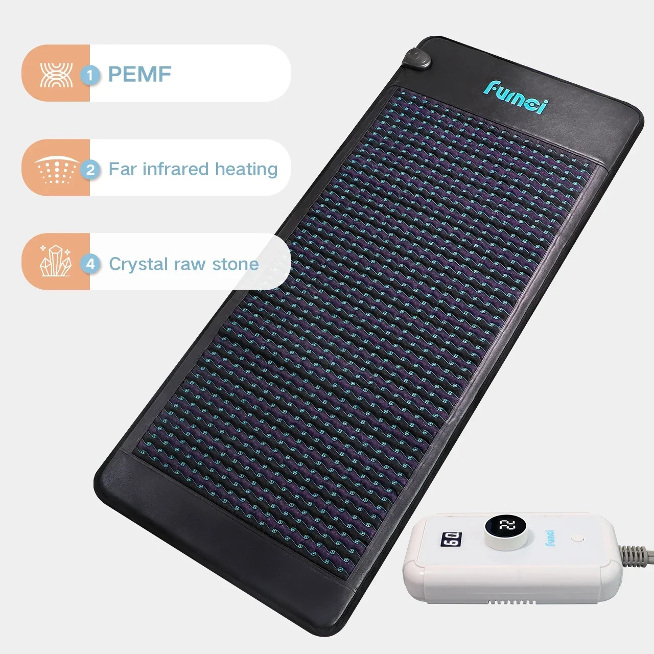 Pemf Heating Mat Bio Magnetic Amethyst Crystal Far Infrared Therapy Healing Pemf Mat 180*90CM