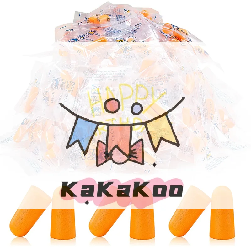 

10 пар беруш из мягкой оранжевой пены, конические беруши для предотвращения шума во время сна, шумоподавление, звукоизоляция, защита ушей