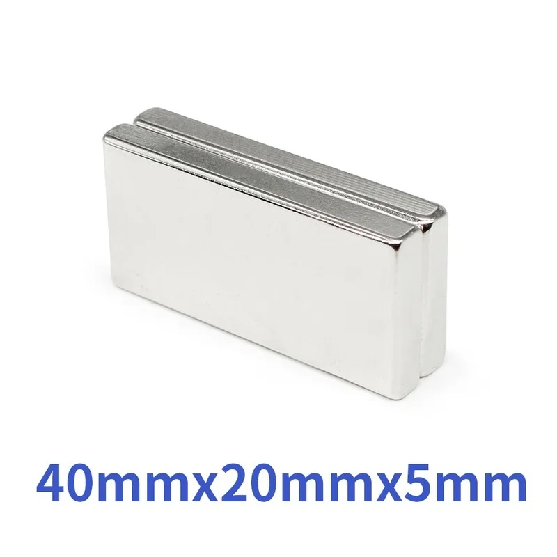 1/2/5/10/15PCS 40x20x5mm Quadrate Rare Earth Neodymium Magnet N35 Block Strong Powerful Magnets 40x20x5 Permanent Magnet 40*20*5