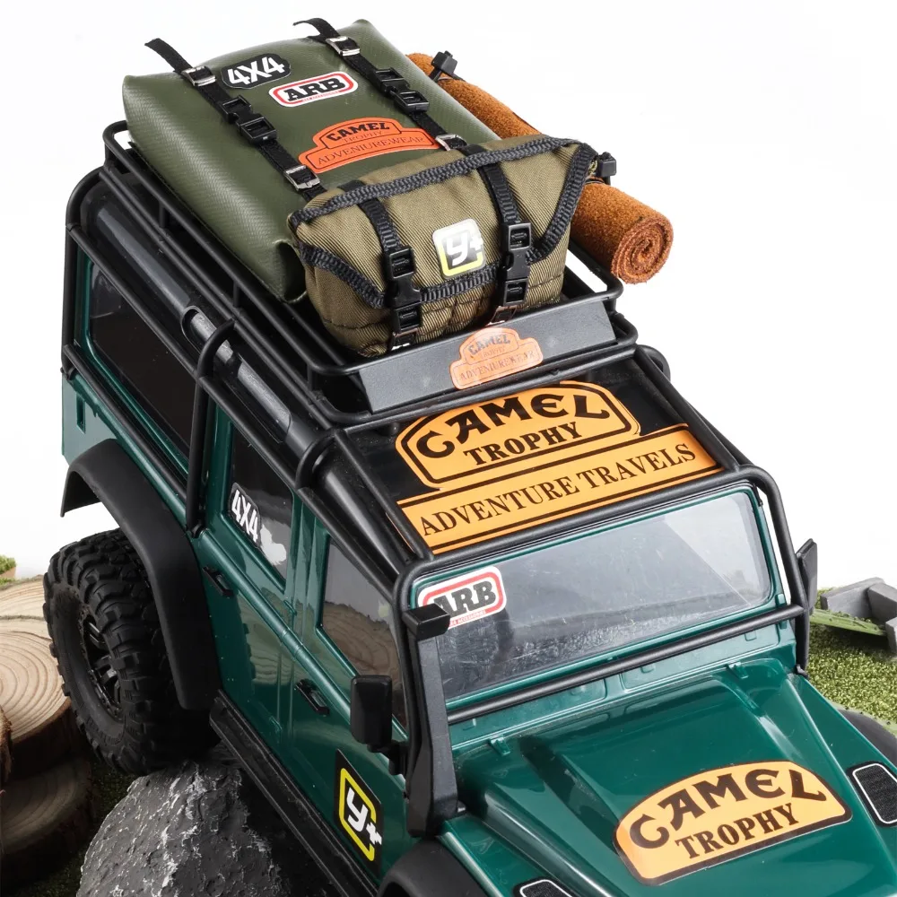 RC Simulierte Zelt Tasche Dekorieren Handgemachte Skala Simulierte Dach Gepäck Zelt für 1/16 1/18 1/24 RC Crawler TRX4M SCX24 FCX24 MN WPL – Detail 8