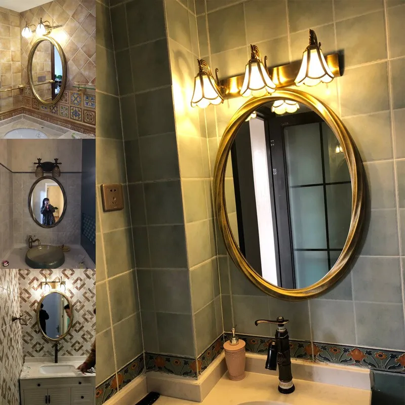 Room Ornaments for Home Decor Items Bathroom Decorations Items Flower Knows Mirror Vintage Wall Interior Decoration Aesthetic