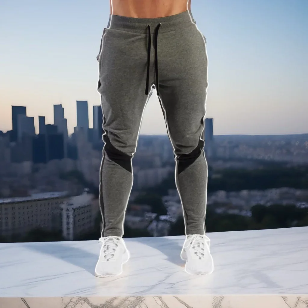 

Men Color Block Tapered Pants Slim Fit Sweatpants High Waist Casual Joggers Lounge Pants Fashion Sportswear Comfortable