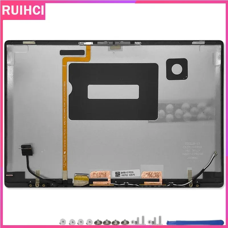 Per NT730XBE NP730XBE NUOVO LCD Del Computer Portatile Della Copertura Posteriore/Palmrest/Custodia Inferiore/Cerniere Laptop Top Screen Della Copertura Posteriore Borsette Argento