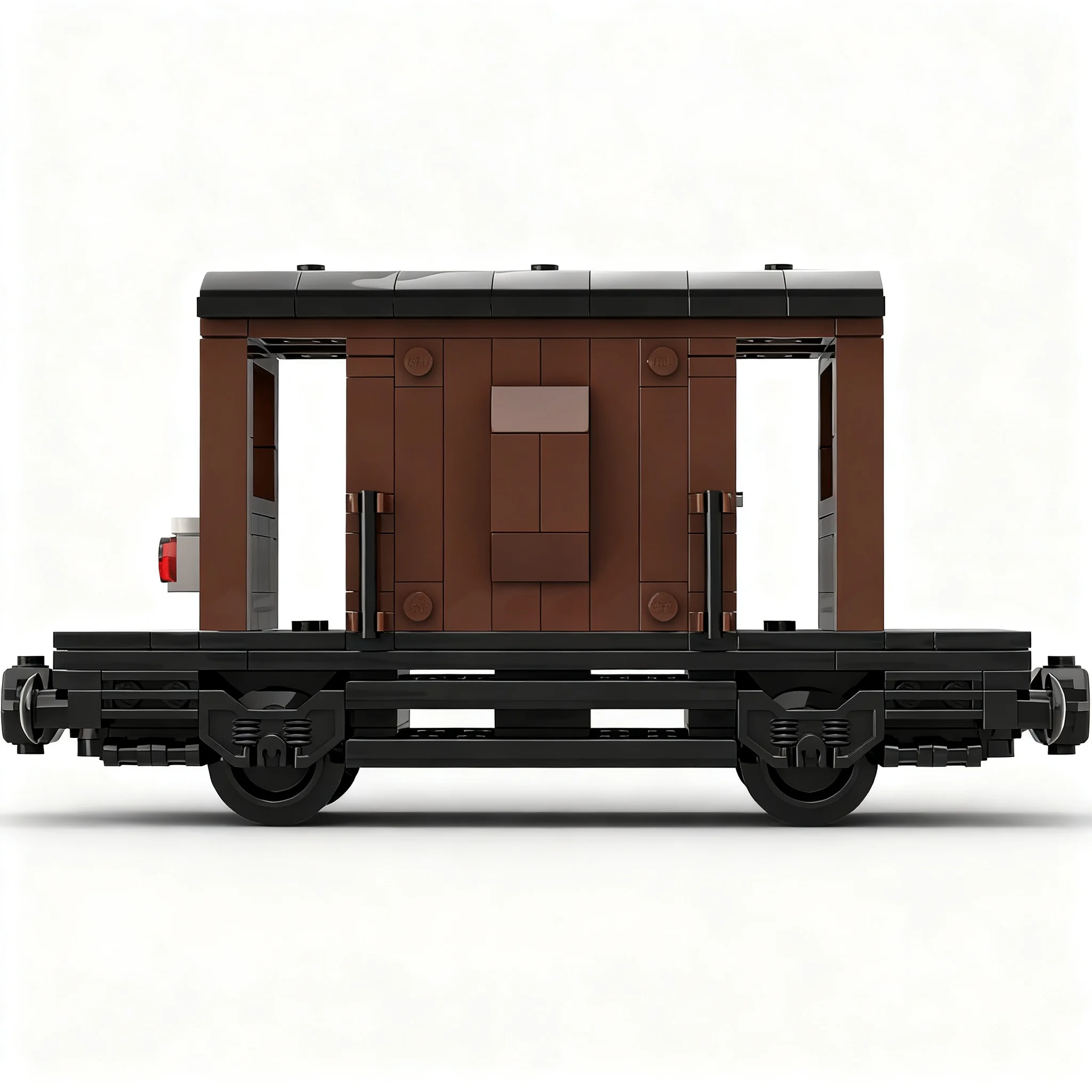 274pcs MOC Brake Van 6-wide City Trains Model Building Blocks Christmas Gift Construction Toy Display Assemble Creative Craft