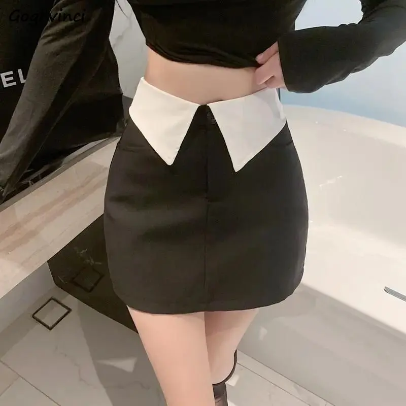 

Skirts Women Hotsweet Casual Patchwork Graceful Mini Korean Style Fashion Summer Temperament Empire Charming All-match A-line