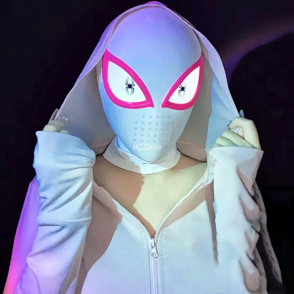 Marvel Eye Touch Spider-Man Spider Gwen Glows Mask, Moving Eyes Helmet, Cosplay Decoration, Birthday Gift, Cos Party Toys