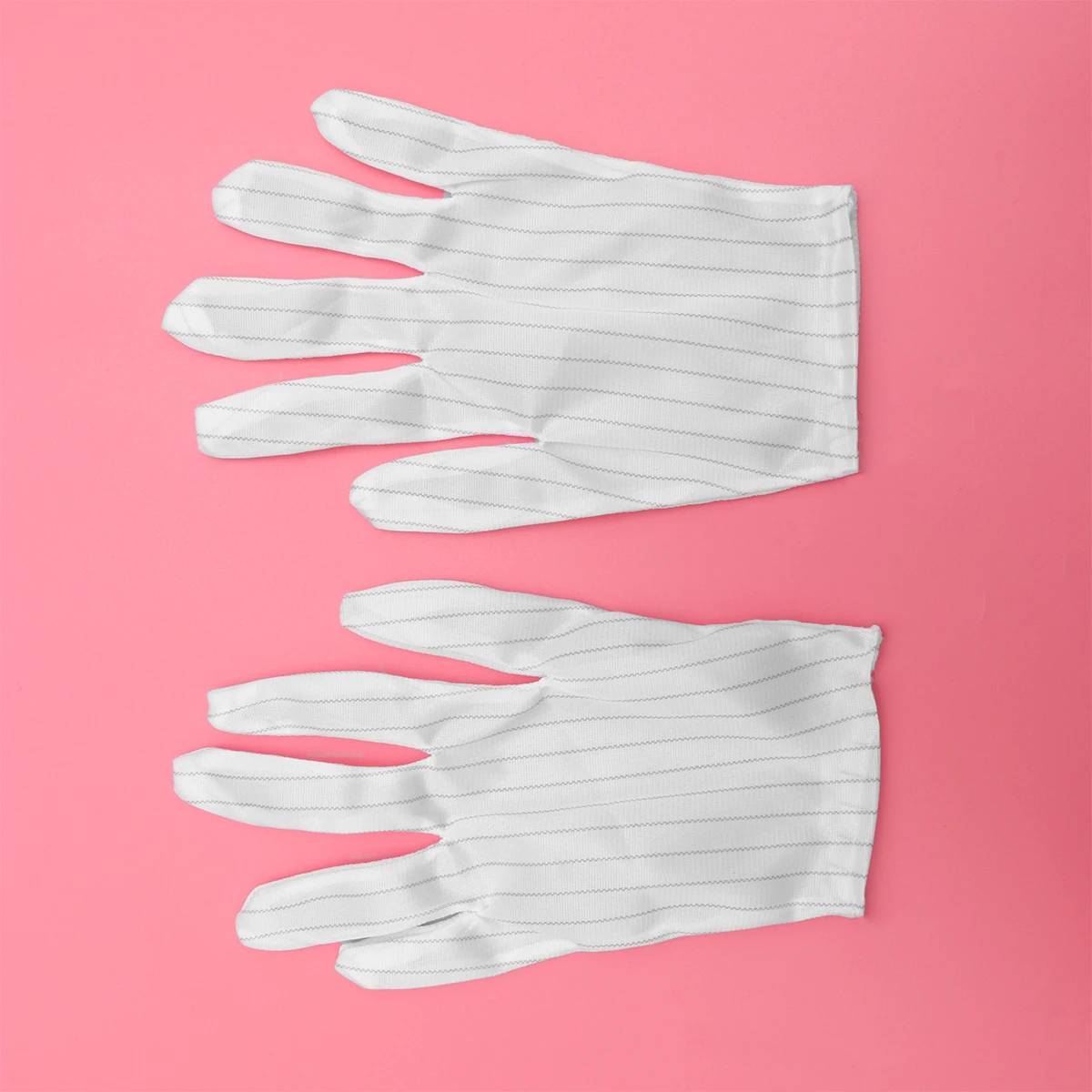 

10 Pairs Anti static Gloves Cleaning Industrial White Work Mittens Durable Injury Fits Most People