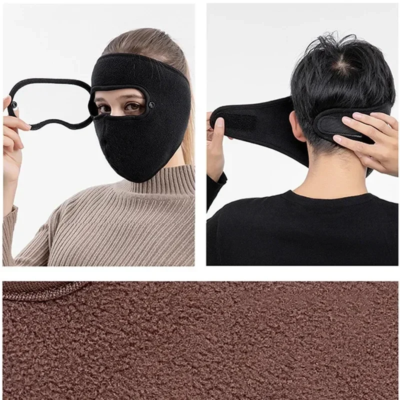 Maschera calda antivento per il viso berretto invernale maschere traspiranti da sci cuffie con visiera in pile con occhiali HD berretto da ciclismo antiappannamento Unisex