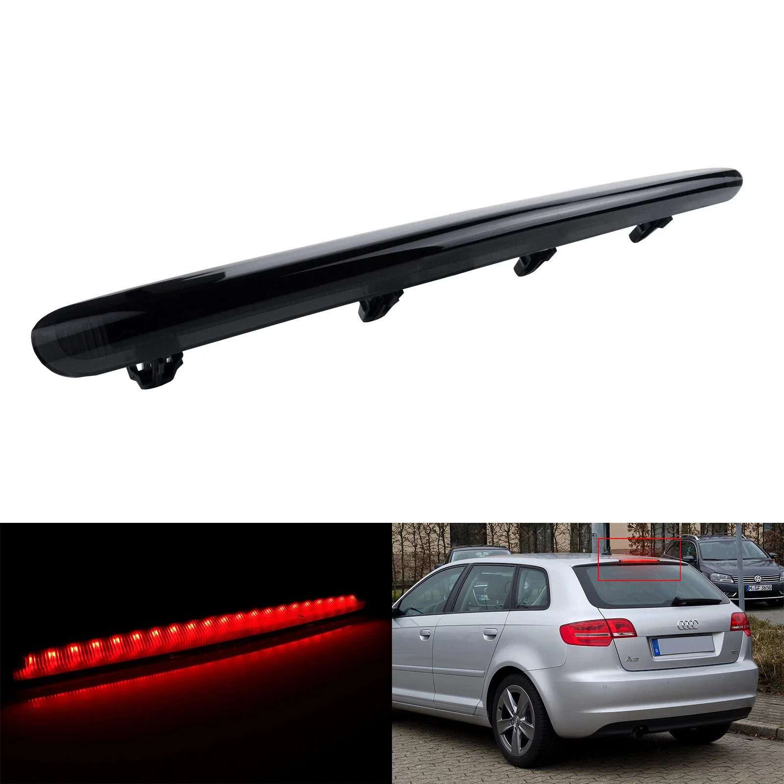 

Задний стоп-сигнал, третий стоп-сигнал для Audi A3 Sportback S3 RS3 2004-2012, третий свет высокого уровня, автомобильные аксессуары 8P4945097C