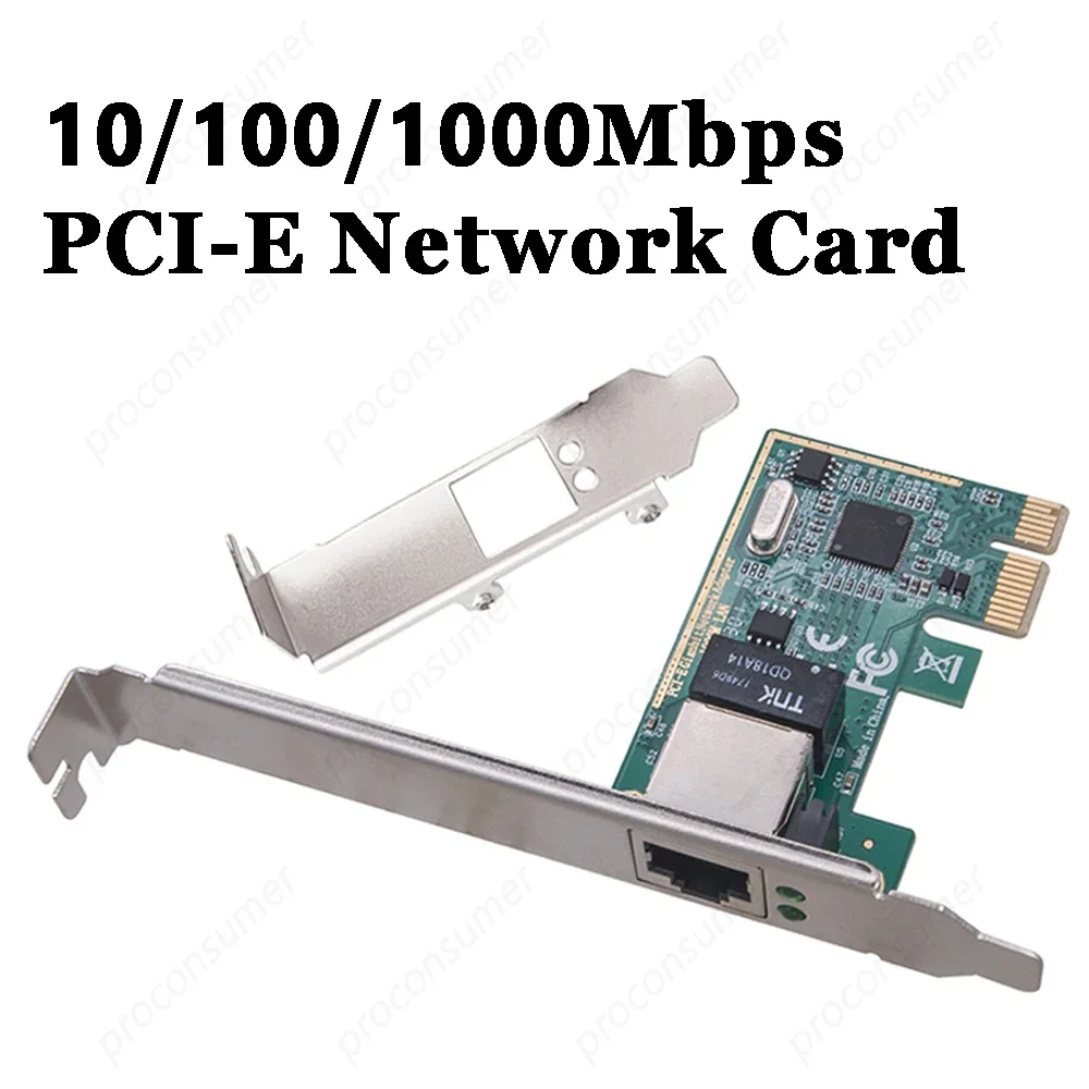 1000Mbps Gigabit Ethernet PCI Express PCI-E Network Card 10/100/1000M RJ-45 RJ45 LAN Adapter Converter Network Controller Card