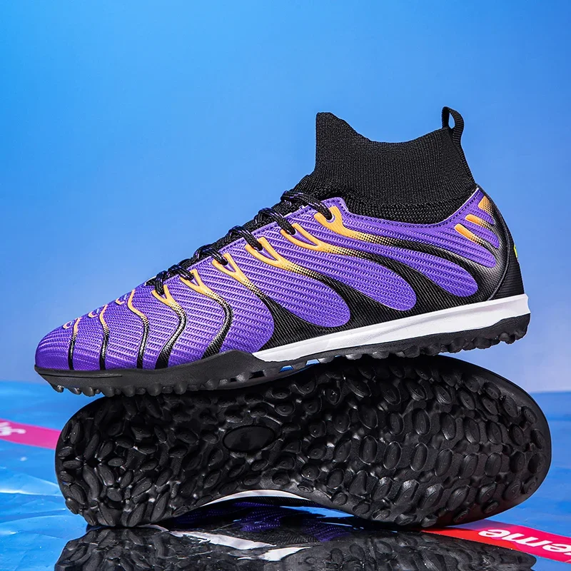 Männer Fußball Schuhe Sport FG/TF Outdoor Fußball Stiefel Training Jungen Spiel Rutschfeste Lange Spikes Stollen Indoor Futsal komfortable – Detail 8