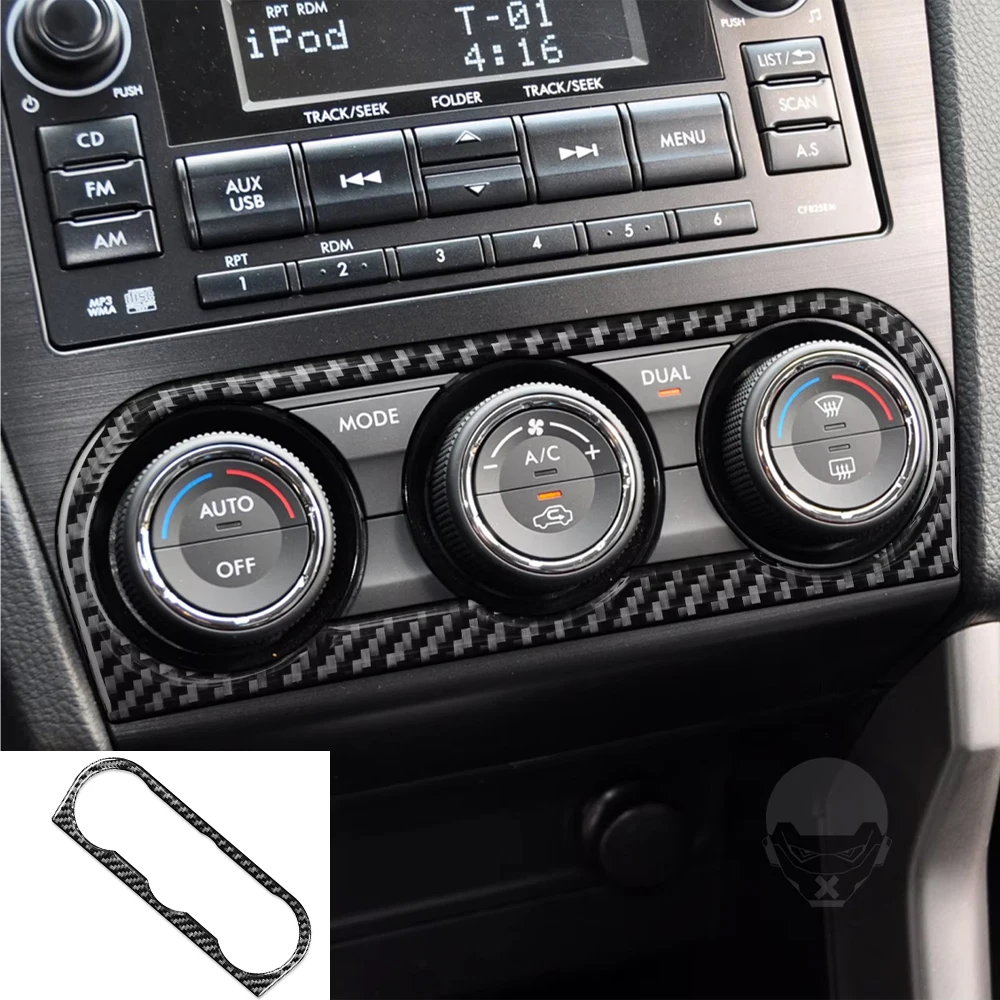 

Air Conditioning Panel Decoration Cover Trim Sticker for Subaru Forester 2013-2017 2018 Car Interior Accessories Carbon Fiber