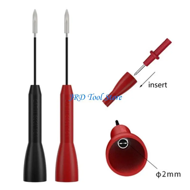 A2UD 2/10pcs Pin Probe Uji Multimeter 0.7mm Tip Probe Alat Diagnostik