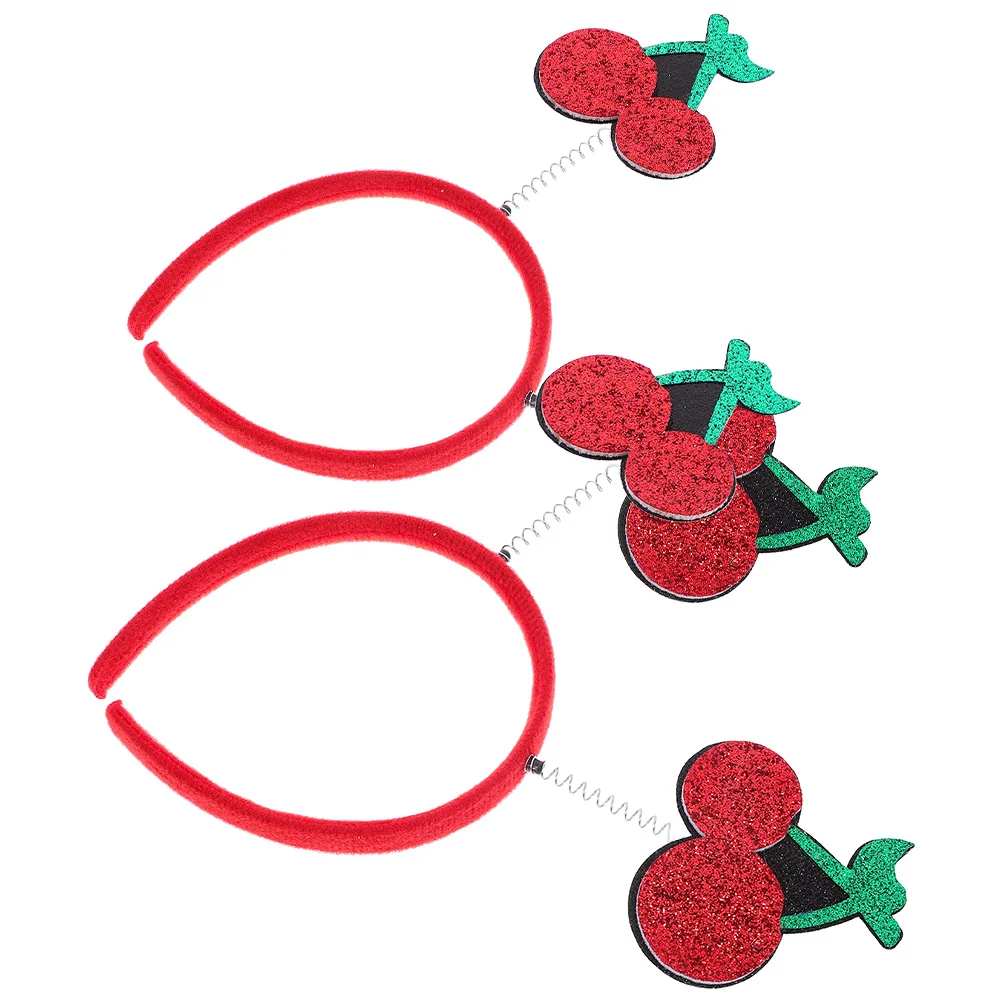 

2 Pcs Kids Party Headbands Realistic Fruit Design Lightweight Birthday Celebration Children Holiday Photoshoot Props Accessories