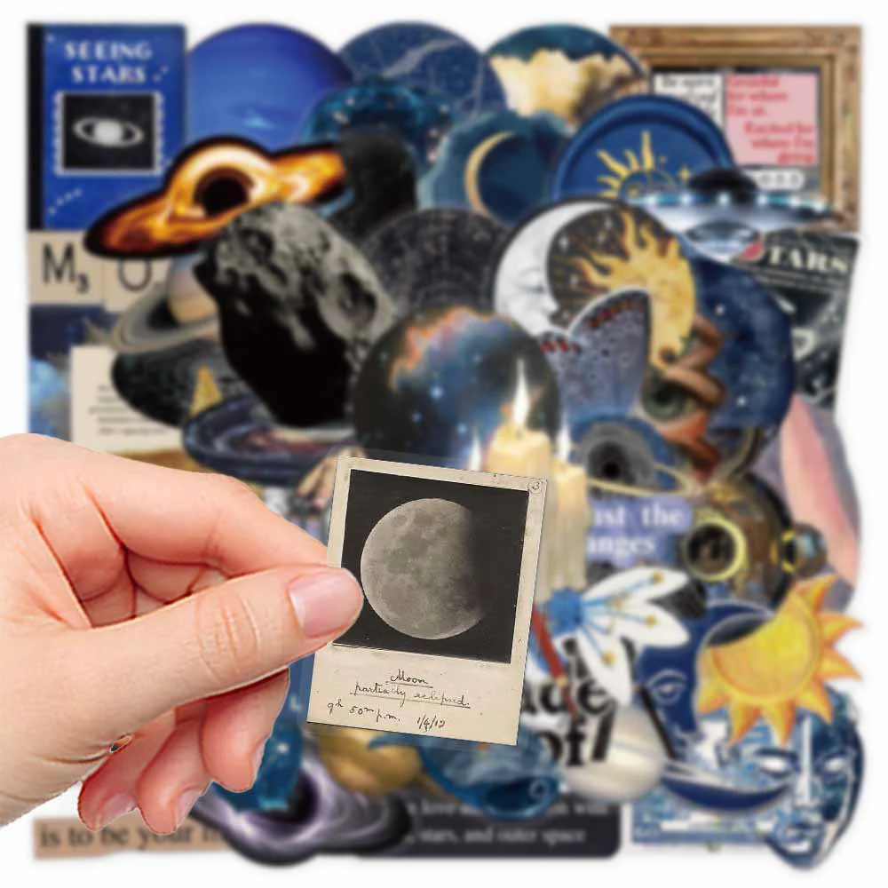 10/30/50pcs Astronomy Universe Cartoon Stickers Space Galaxy Planet Decals DIY Diary Stationery Luggage Reward Aesthetic Sticker