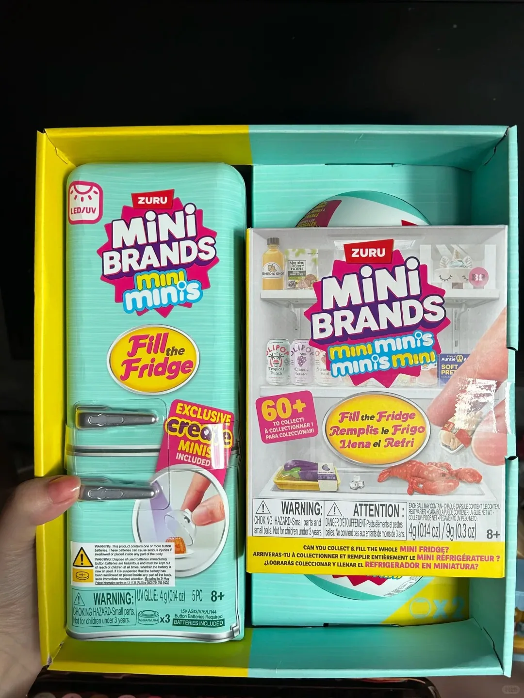 Mini Frigorifero Sorpresa con Miniature di Cibo, Scatola Misteriosa, Giocattolo da Collezione, Ornamenti, Regalo per Bambini