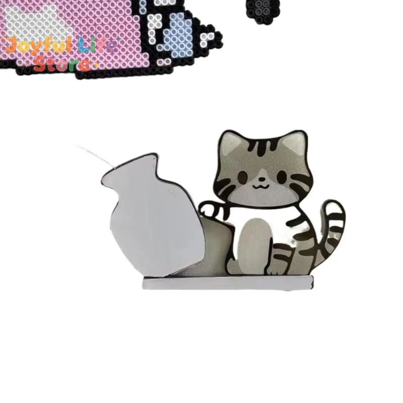Cat Pushing Vase Refrigerator Magnets Home Decor Fridge Magnet Cat Whisker Collection Memorial Box Home Office Decor For Gift