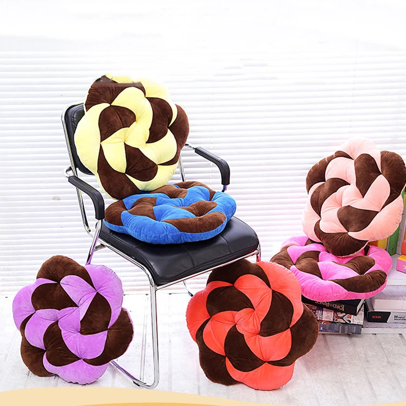 

Креативные 3D Плюшевые подушечки на сиденья в форме цветка розы, утолщенные подушки для стула для офиса, сидения, домашняя декоративная подушка для гостиной