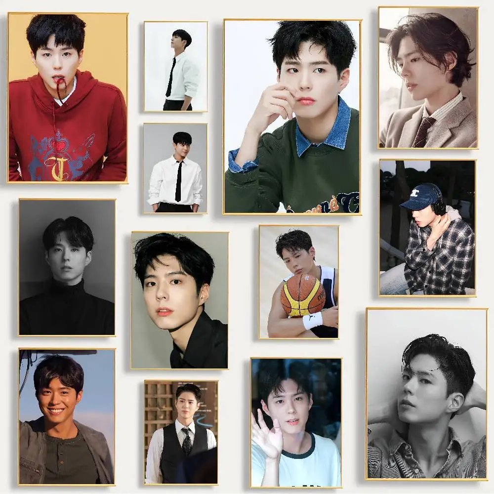 الممثل الكوري بارك بو اللثة المشارك غرفة المعيشة المنزلي مدخل بار مطعم مقهى الفن الديكور اللوحة