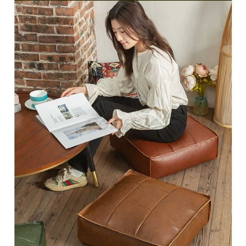 Home Use Simple Tatami Lazy Nine Grid Thick Cushion Cushion Leather Cushion on The Ground