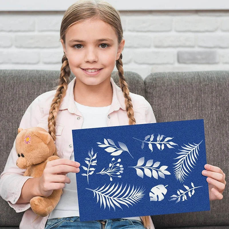 Cyanotype Papier, 30 Pcs A5 Zon Print Papier Kit, hoge Gevoeligheid Zon Print Natuur Afdrukken Papier Solar Tekening Pape