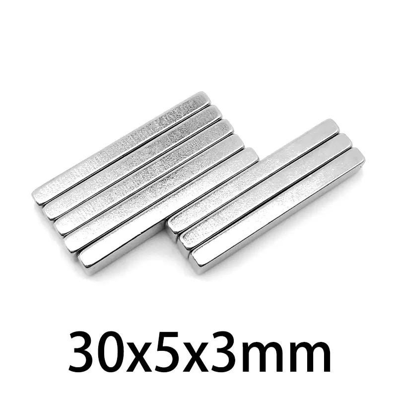 

10/20/50/100pcs Thin Quadrate Permanent Magnets Neodymium Magnet N35 NdFeB 30x5x3 mm Strong Magnetic Magnets 30*5*3mm