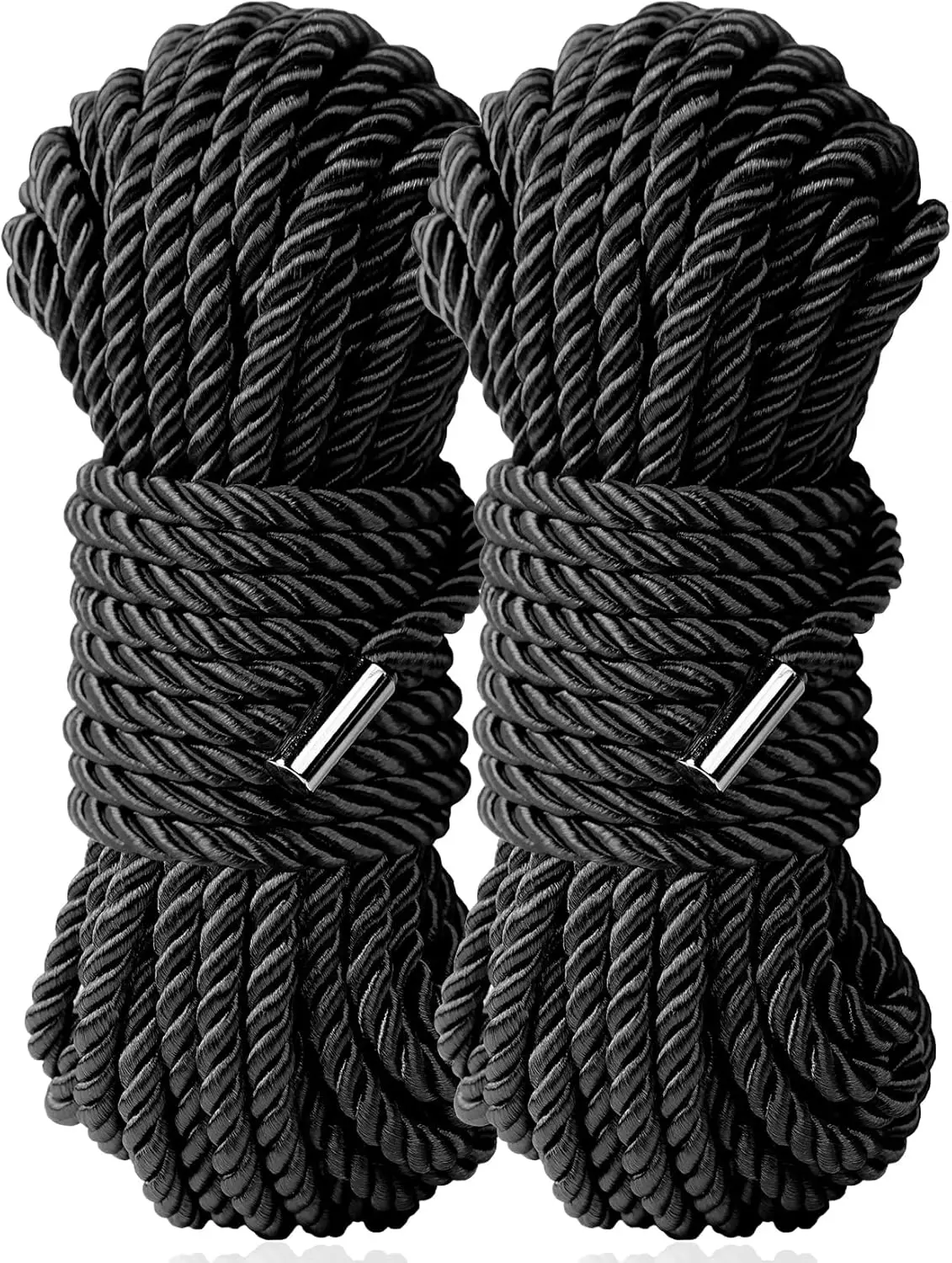 

Мягкие атласные плетеные веревки, длина 32 фута, толщина 8 мм, универсальные для рукоделия и декора (2 шт., черные)