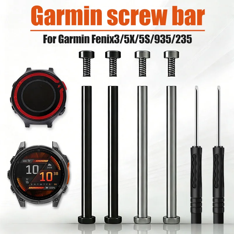 for Garmin Fenix 3 Fenix 5/5S Fenix 6/6S Forerunner 235 Watchband Stainless Steel Screw Bar Band Connector Screw Rod Accessor
