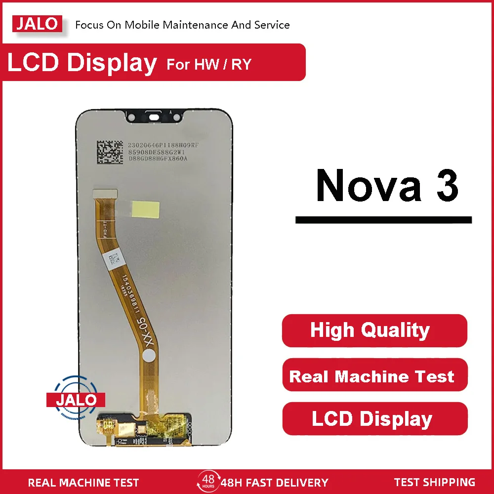 JALO Handy-LCD-Bildschirme für Huawei NOVA3 PAR-AL00, hochwertiges LCD-Display, 100 % Test-LCD-Panel-Ersatz mit kostenlosen Tools