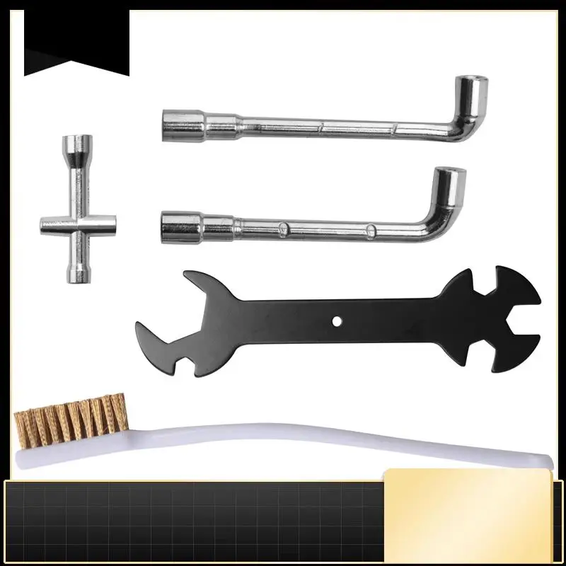 

Pack Of 5 3D Printer Parts Wrench + Mini Phillips Socket + Nozzle Brush + 6 Mm 7 Mm L Wrench For Ender 3 E3D Tools-N37R