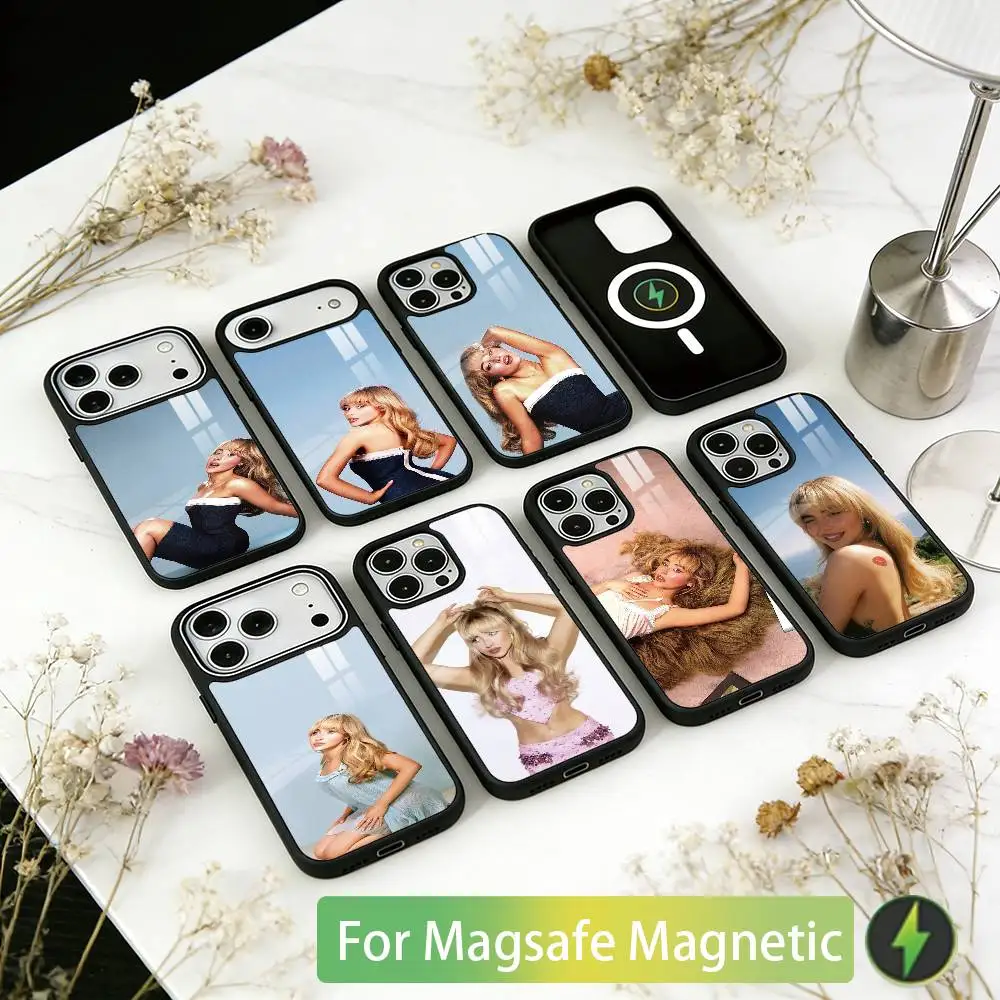 

Singer S-Sabrina C-Carpenter Phone Case For iPhone17,16,15,14,13,12,11 Plus,Pro Magnetic with Magsafe Wireless Charging